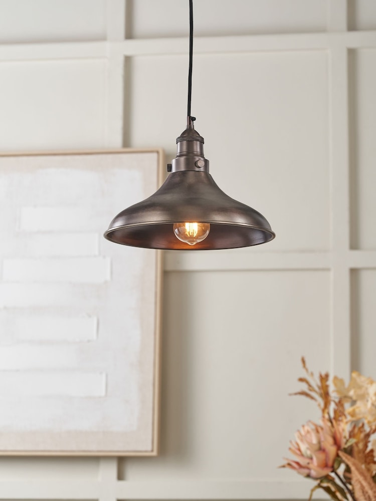 Pacific Antique Brass Ellis Café Metal Pendant Ceiling Light - Image 1 of 6