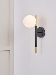 Pacific White Wanda Orb Metal Wall Light - Image 1 of 6