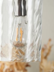 Pacific Clear Loxley Ripple Effect Glass Pendant Ceiling Light - Image 5 of 6