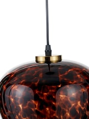 Pacific Brown Lucien Tortoiseshell Glass Pendant Ceiling Light - Image 7 of 7