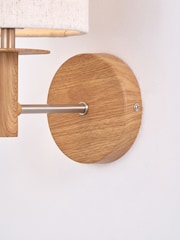 Pacific Natural Bonham Wood Veneer Metal Wall Light - Image 4 of 6