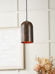 Pacific Copper Mason Tall Domed Metal Pendant Ceiling Light - Image 2 of 6