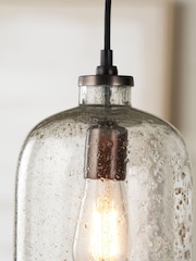 Pacific Grey Ophelia Bubble Glass Pendant Ceiling Light - Image 4 of 6