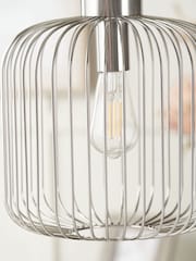 Pacific Silver Dania Metal Wire Pendant Ceiling Light - Image 4 of 6