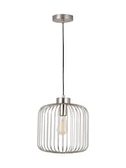 Pacific Silver Dania Metal Wire Pendant Ceiling Light - Image 5 of 6