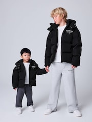 smALLSAINTS Black Underground Short Padded Coat - Image 3 of 14