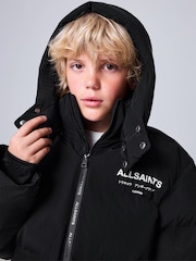 smALLSAINTS Black Underground Short Padded Coat - Image 6 of 14
