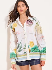 Lipsy White Artichoke Print Shirt - Image 2 of 4