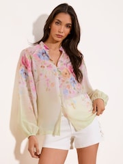 Lipsy Långärmat Grandad Blus - Bild 2 av 5