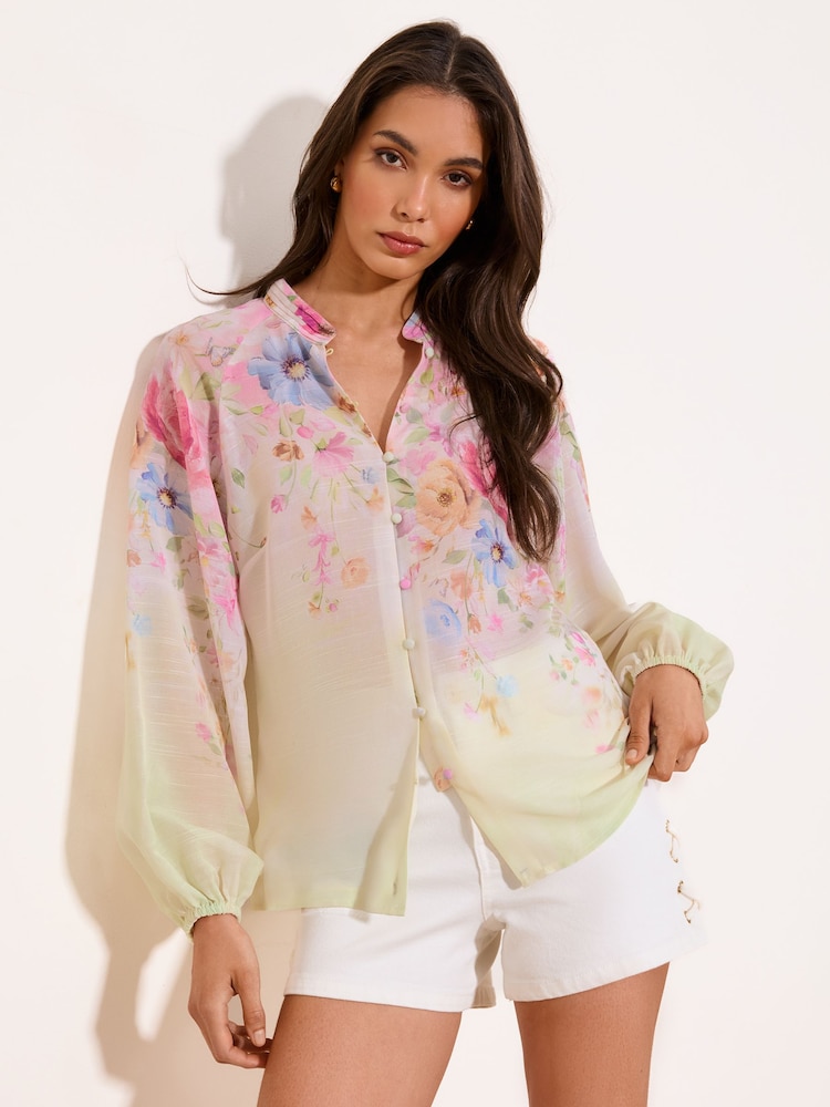 Lipsy Långärmat Grandad Blus - Bild 2 av 5