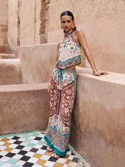 Lipsy Paisley Printed Halter Tie Top - Image 1 of 4