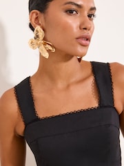 Lipsy Black Square Neck Cropped Top - Image 2 of 5