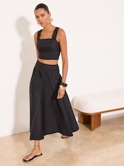 Lipsy Black Square Neck Cropped Top - Image 3 of 5