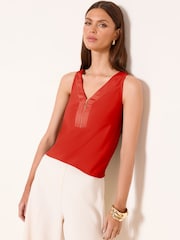Lipsy Red Zip front Vest - Image 1 of 3
