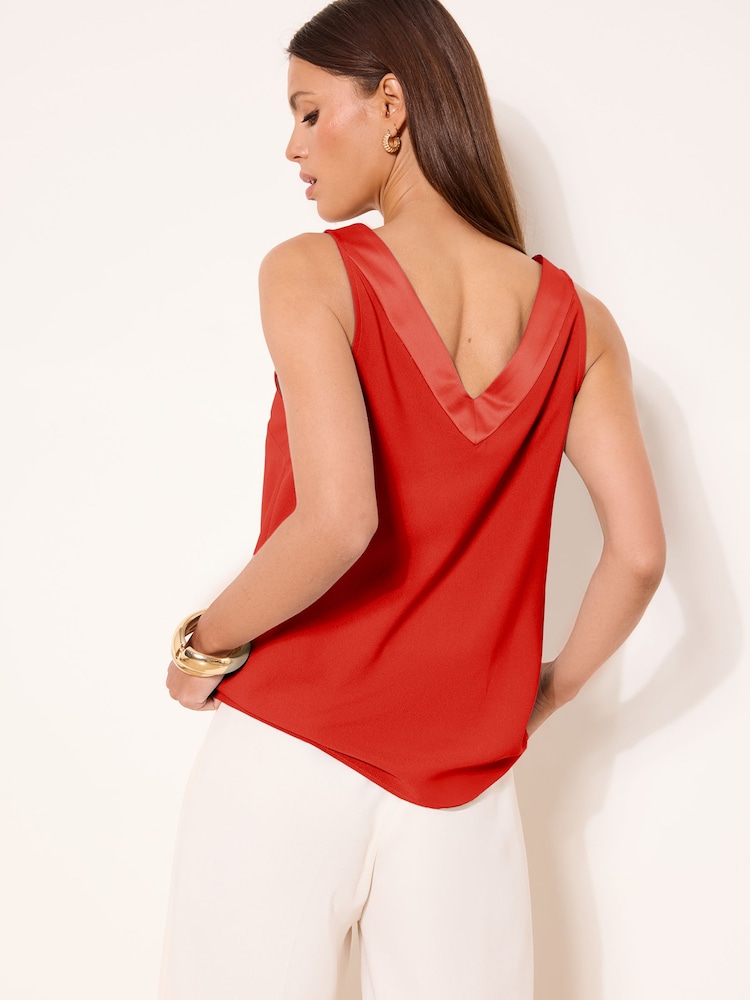 Lipsy Red Zip front Vest - Image 3 of 3