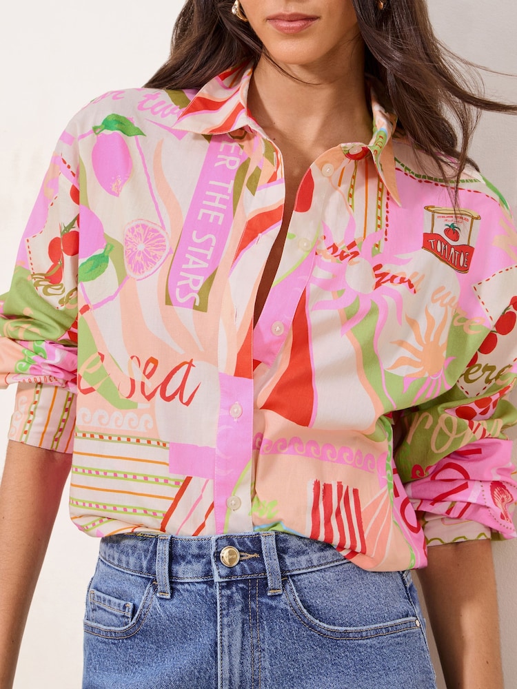 Pink Tomato Print - Πουκάμισο Lipsy - Εικόνα 2 από 4