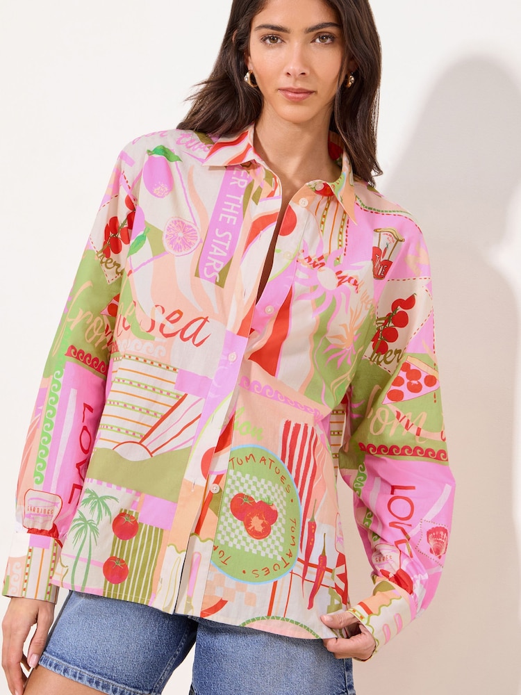 Pink Tomato Print - Πουκάμισο Lipsy - Εικόνα 4 από 4