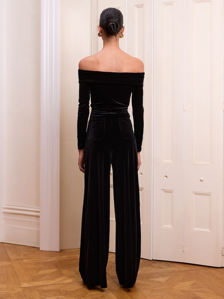 Omnes Black Paris Velvet Top - Image 2 of 4 Omnes Black Paris Velvet Top - Image 2 of 4