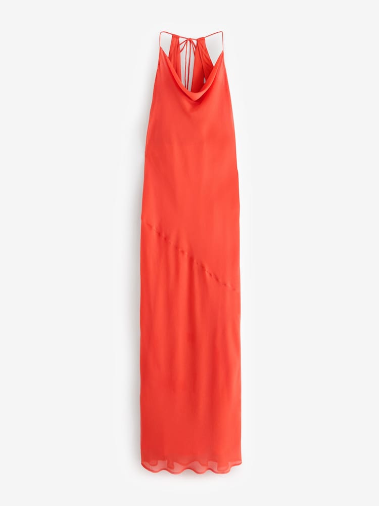 Omnes Orange Koko Chiffon Dress - Image 1 of 1 Omnes Orange Koko Chiffon Dress - Image 1 of 1