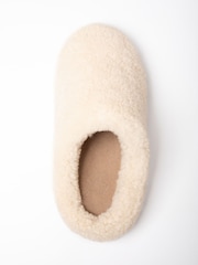 Lakeland Leather Cream Sheepskin Wool Clog Slippers - Image 4 of 6