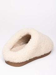 Lakeland Leather Cream Sheepskin Wool Clog Slippers - Image 5 of 6