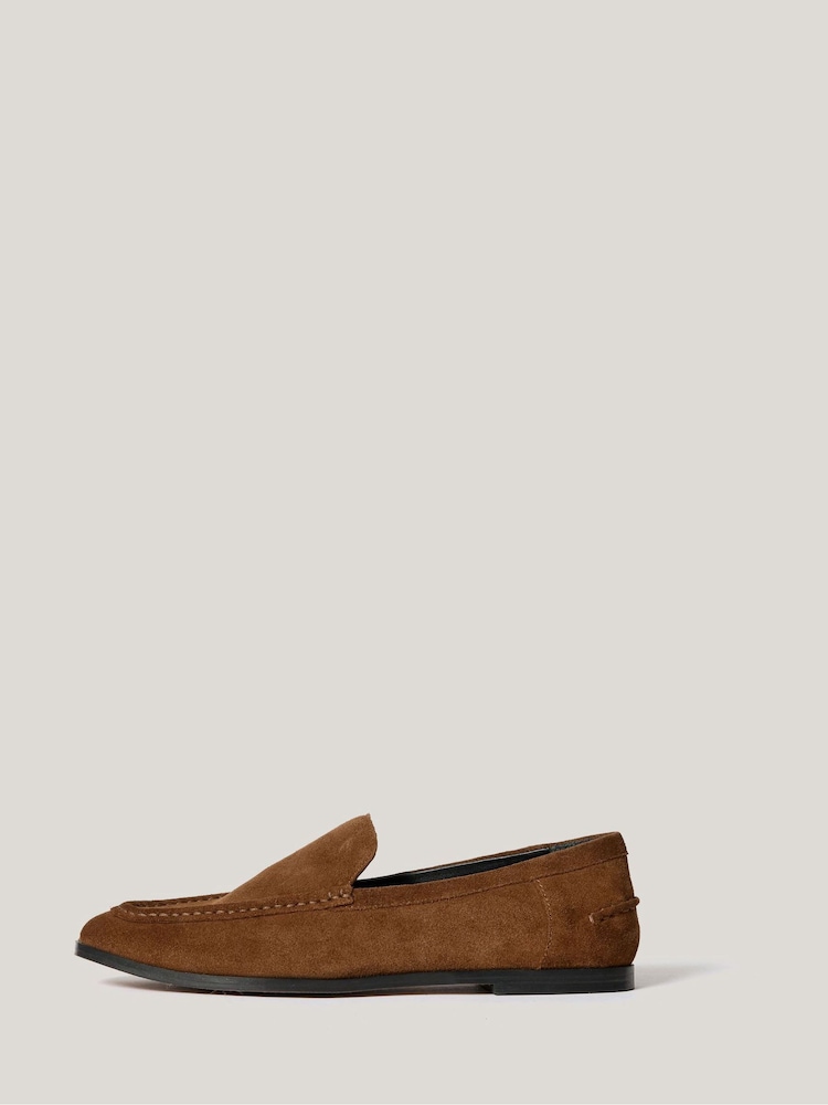 Jigsaw Brown Soft Suede Moccasin Shoes - Image 2 of 5 Jigsaw Brown Soft Suede Moccasin Shoes - Image 2 of 5