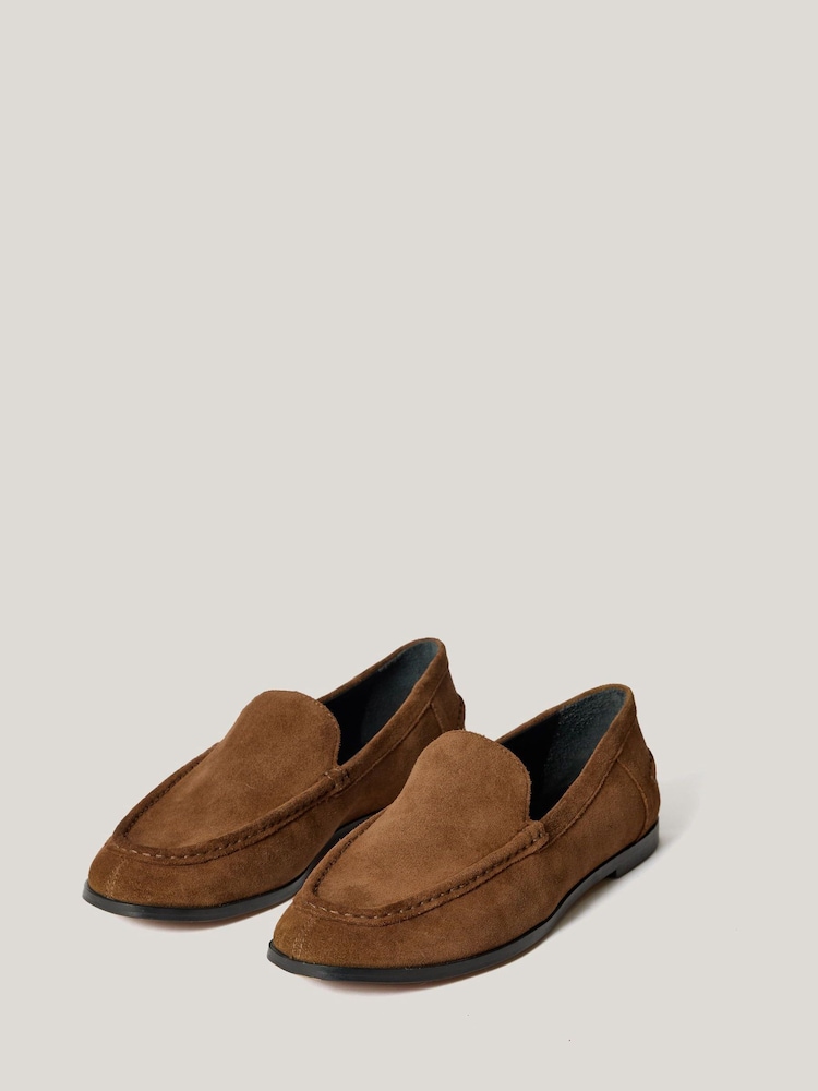 Jigsaw Brown Soft Suede Moccasin Shoes - Image 5 of 5 Jigsaw Brown Soft Suede Moccasin Shoes - Image 5 of 5