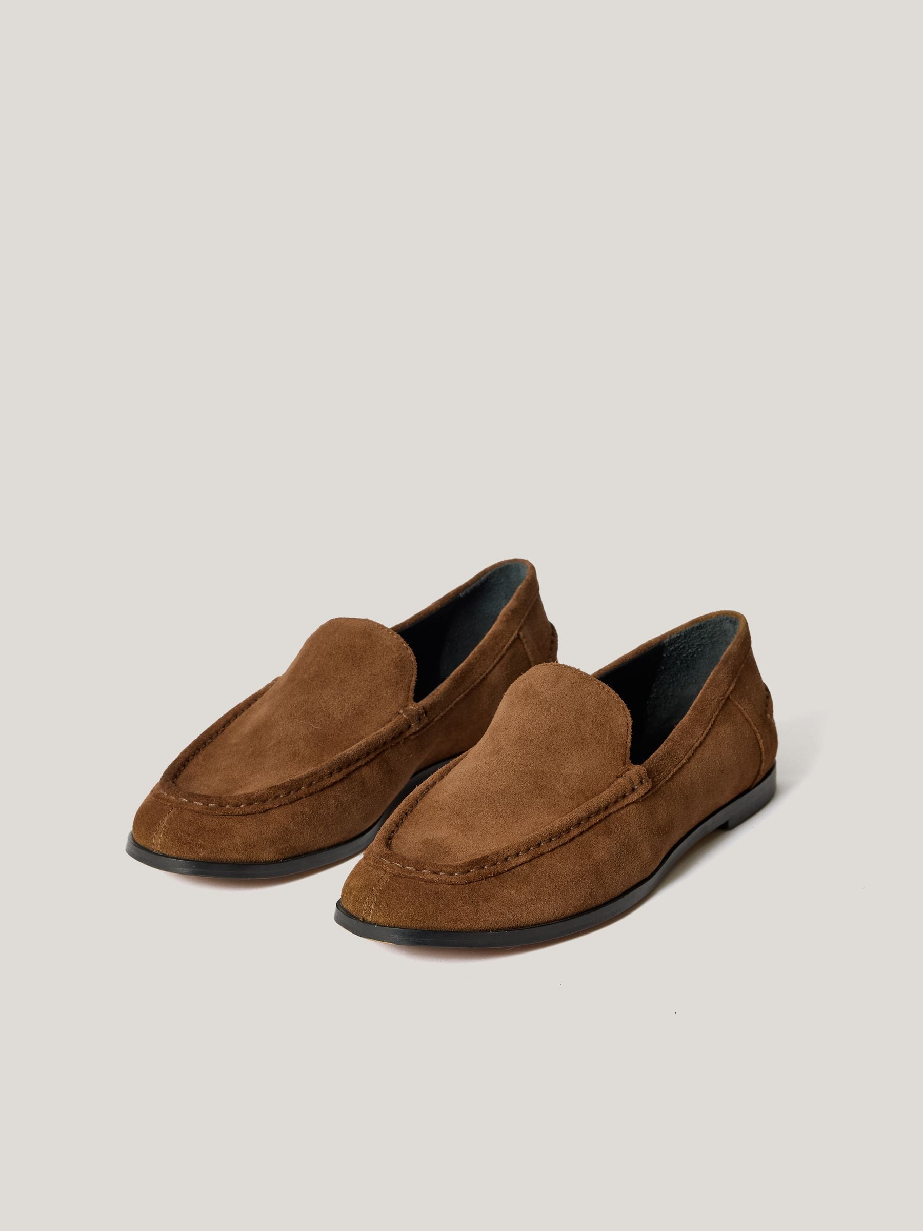 Buy Jigsaw Brown Soft Suede Moccasin Shoes from Next USA