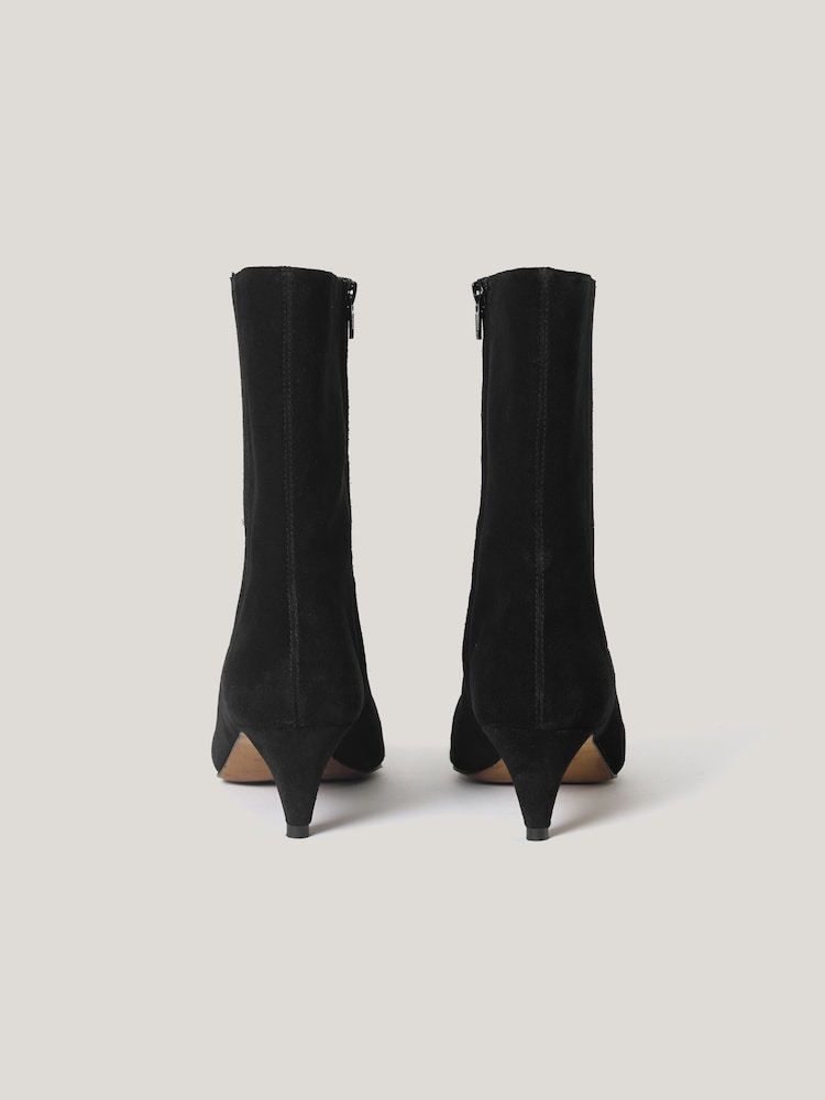 Jigsaw Black Suede Valerie Ankle Boots - Image 6 of 6 Jigsaw Black Suede Valerie Ankle Boots - Image 6 of 6