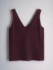 The Set Knitted Vest and Shorts Set Burgundy Red - Image 4 of 7