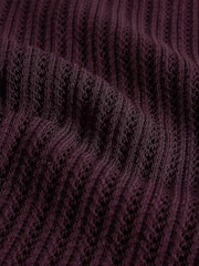 The Set Knitted Vest and Shorts Set Burgundy Red - Image 7 of 7
