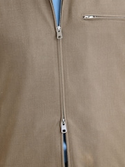 Stone Regular Fit Motionflex Smart Twill Zip Shacket - Image 12 of 12