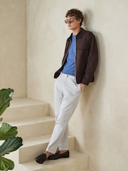 بني - سترة عملية أنيقة بخامة قابلة للتمدد من N. Premium - صورة 2 من 5