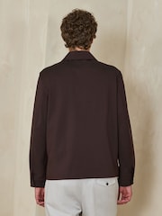 بني - سترة عملية أنيقة بخامة قابلة للتمدد من N. Premium - صورة 3 من 5