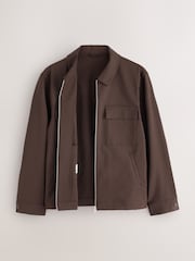 Chocolate Brown N. Premium Smart Technical Jacket With Stretch - Image 7 of 11