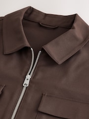 Chocolate Brown N. Premium Smart Technical Jacket With Stretch - Image 8 of 11