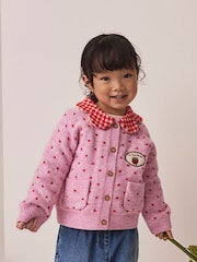 Pink Jam Pot Collar Cardigan (3mths-7yrs) - Image 1 of 5
