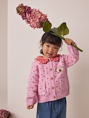 Pink Jam Pot Collar Cardigan (3mths-7yrs) - Image 2 of 5