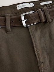 Chocolate Brown Slim Fit Belted Jeans - Image 8 of 9