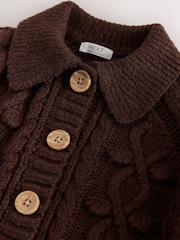 Chocolate Brown Chunky Bobble Cardigan (3mths-10yrs) - Image 4 of 4