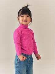 Pink Mkali - Roll Neck Jumper (3miezi-10miaka) - Picha 1 kati ya 8