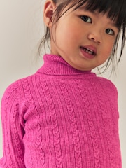 Pink Mkali - Roll Neck Jumper (3miezi-10miaka) - Picha 4 kati ya 8