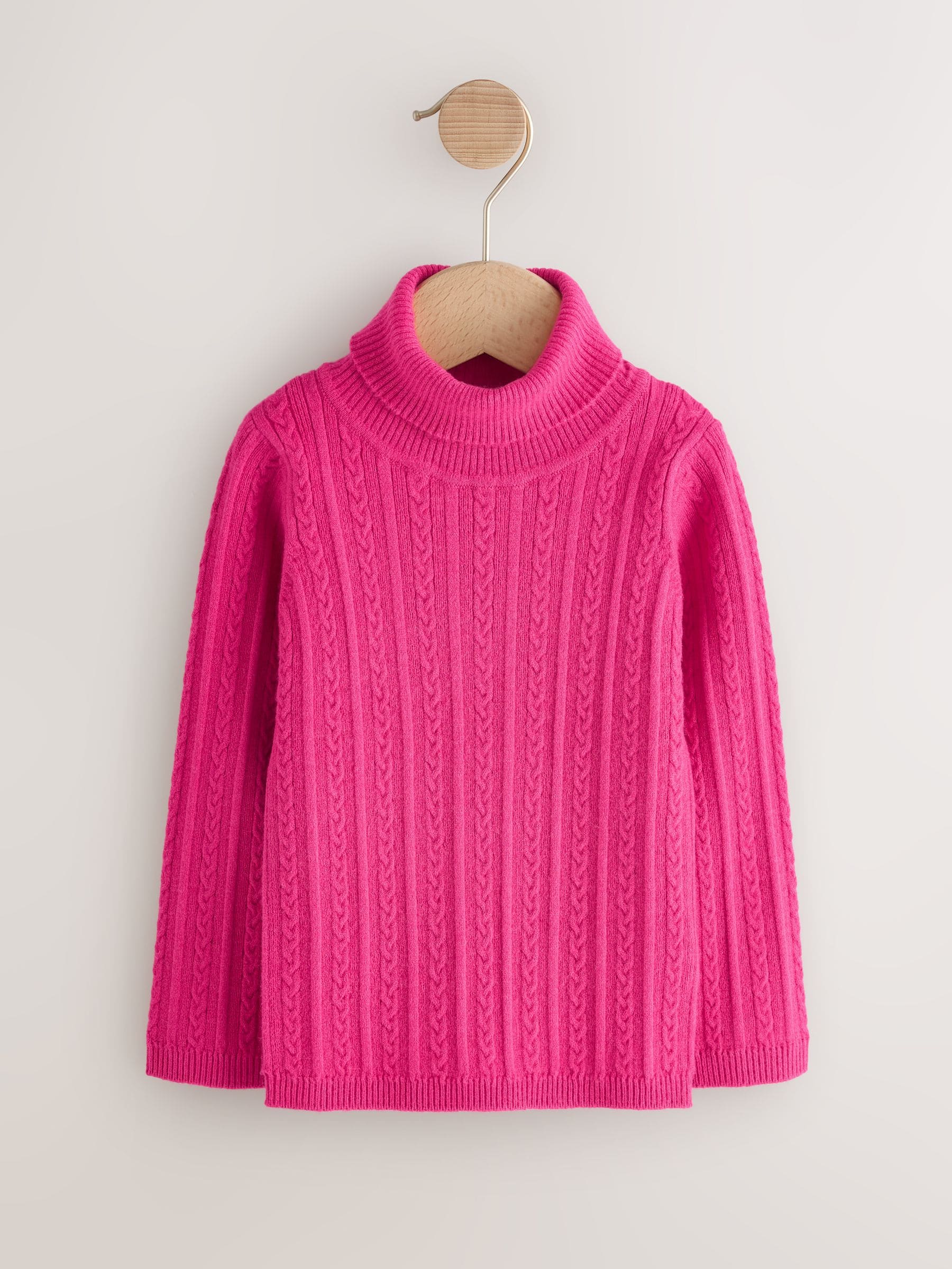 Buy Bright Pink Roll Neck Jumper (3mths-10yrs) from Next USA