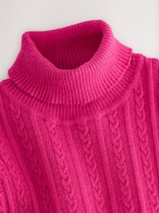 Pink Mkali - Roll Neck Jumper (3miezi-10miaka) - Picha 7 kati ya 8