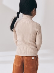 Oatmeal Roll Neck Jumper (3mths-10yrs) - Image 3 of 4