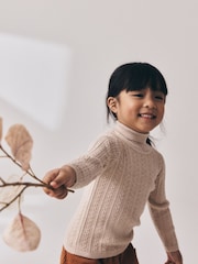 Oatmeal Roll Neck Jumper (3mths-10yrs) - Image 4 of 4