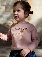 Pink Pooch Embroidered Boxy Jumper (3mths-7yrs) - Image 1 of 11