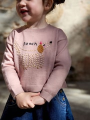 Pink Pooch Embroidered Boxy Jumper (3mths-7yrs) - Image 7 of 11