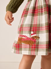 Green Sausage Dog Embroidered Knitted Dress (3mths-7yrs) - Image 5 of 9
