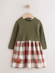 Green Sausage Dog Embroidered Knitted Dress (3mths-7yrs) - Image 6 of 9
